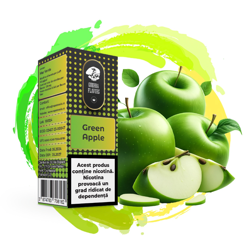 Lichid GuerraLiq TPD Green Apple 18mg 10ml