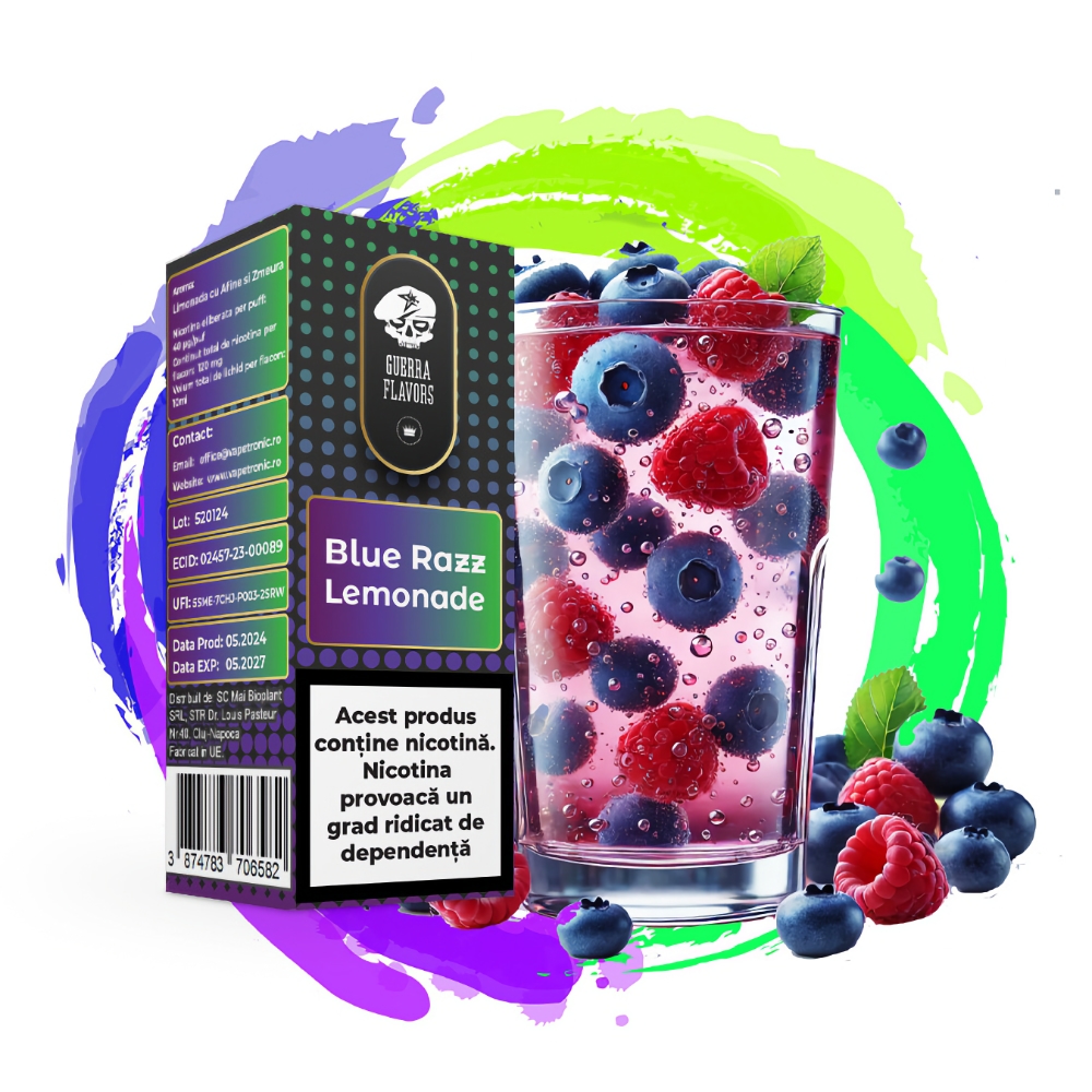 Lichid GuerraLiq TPD Blue Razz Lemonade 18mg 10ml