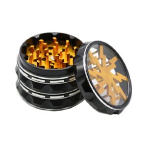Grinder metalic 4 parti Thunder Galben