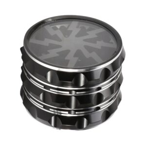 Grinder metalic 4 parti Thunder Negru