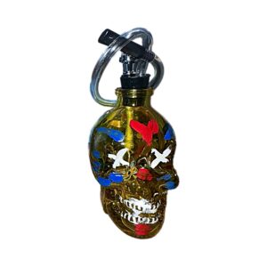 Bong sticla - Cap de mort - Galben